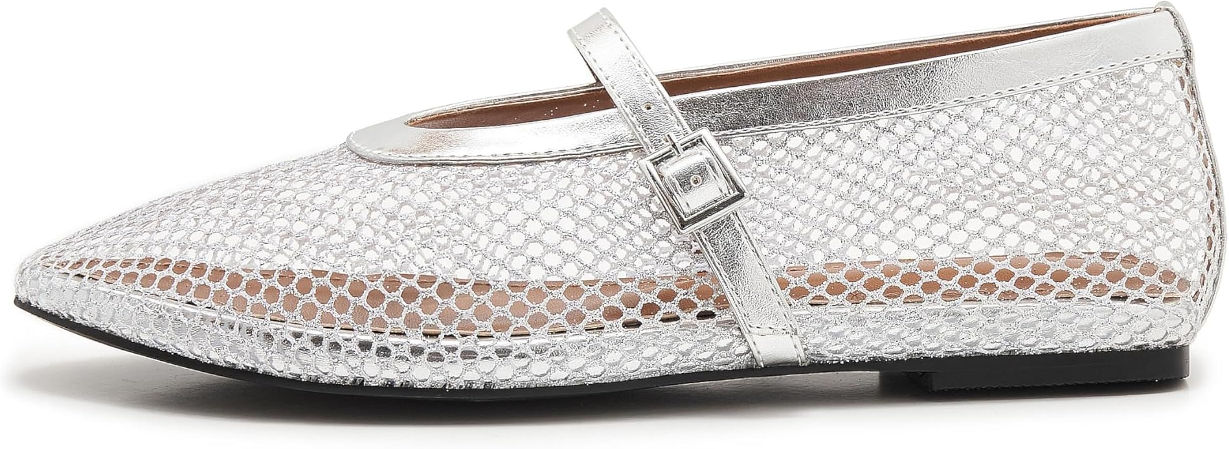 Amazon.com | Moyilishan Women's Mesh Mary Jane Flats Buckle Strap